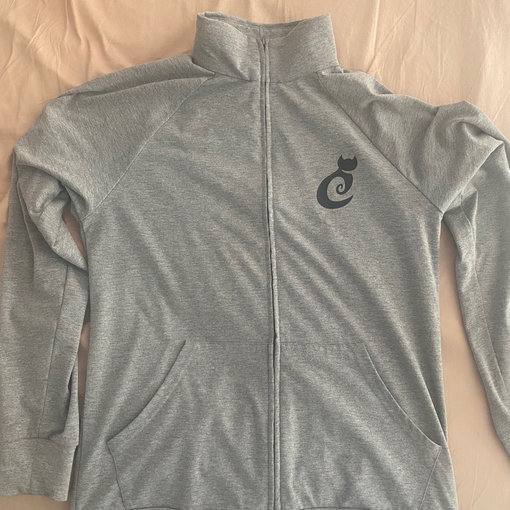 Sequin cat lady zip up jacket size large